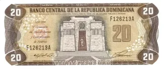 Dominican Republic 20 Pesos, 1992 P-139 obverse