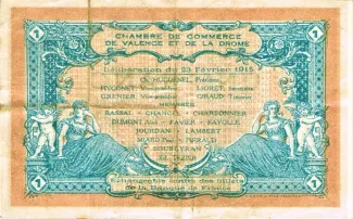 Drme, Department of 1 Francs, 1915 P-127 reverse