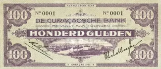 Dutch Caribbean 100 Gulden, 1925-1929 obverse