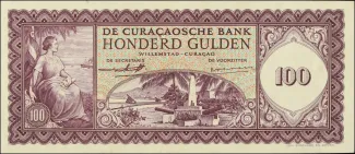 Dutch Caribbean 100 Gulden, 1954-1960 obverse