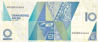 Dutch Caribbean 10 Florin, 2003-2012 reverse