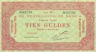 Dutch Caribbean 10 Gulden, 1914 obverse