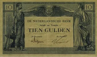 Dutch Caribbean 10 Gulden, 1921 obverse