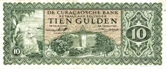 Dutch Caribbean 10 Gulden, 1948 obverse