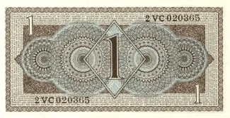 Dutch Caribbean 1 Gulden - Juliana, 1949 reverse