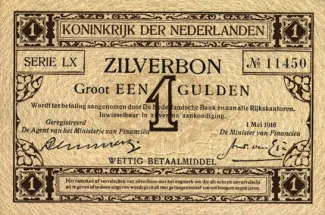 Dutch Caribbean 1 Gulden, 1916-1918 obverse