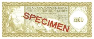 Dutch Caribbean 250 Gulden, 1954-1958 obverse