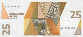 Dutch Caribbean 25 Florin, 1993 reverse