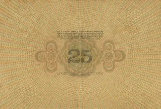 Dutch Caribbean 25 Gulden, 1918-1920 reverse