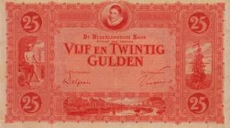 Dutch Caribbean 25 Gulden, 1929-1930 obverse
