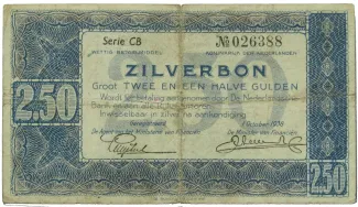 Dutch Caribbean 2.5 Gulden, 1938 obverse