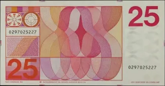 Dutch Caribbean 25 Gulden, 1971 reverse