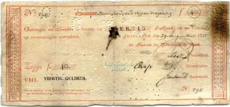 Dutch Caribbean 40 Gulden, 1814-1862 obverse