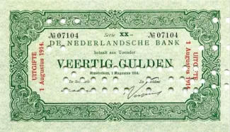 Dutch Caribbean 40 Gulden, 1914 obverse
