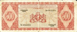 Dutch Caribbean 500 Gulden, 1930 reverse