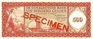 Dutch Caribbean 500 Gulden, 1954 obverse