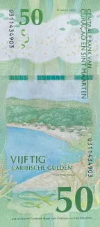 Dutch Caribbean 50 Caribbean Guilder, 2025 reverse