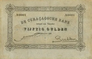 Dutch Caribbean 50 Gulden, 1918-1920 obverse