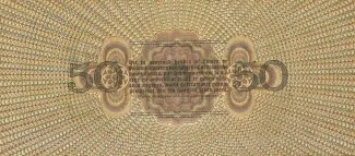 Dutch Caribbean 50 Gulden, 1925-1929 reverse