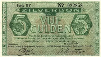 Dutch Caribbean 5 Gulden, 1944 obverse
