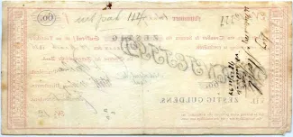 Dutch Caribbean 60 Gulden, 1814-1862 reverse