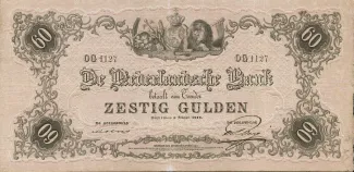 Dutch Caribbean 60 Gulden, 1861-1921 obverse