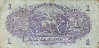 East Africa 1 Shilling, 1943 reverse