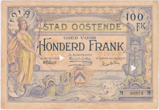 East Flanders, Province of 100 Francs, 1918 obverse