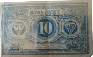 East Flanders, Province of 10 Centimes, 1914-1918 reverse