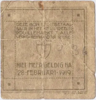 East Flanders, Province of 25 Centimes,  reverse