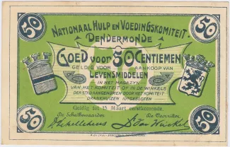 East Flanders, Province of 50 Centimes, obverse