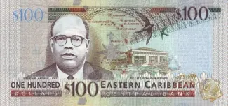 Eastern Caribbean States 100 Dollars, 2008 reverse