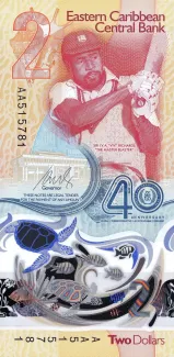 Eastern Caribbean States 2 Dollars, 2023 P-61 obverse