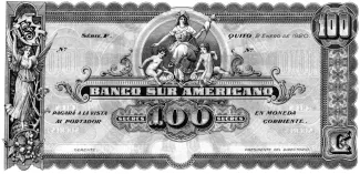 Ecuador 100 Sucres, 1920 obverse