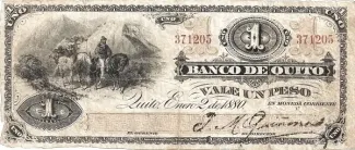 Ecuador 1 Peso, 1880 image