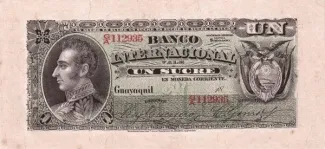 Ecuador 1 Sucre, 1886-1894 obverse