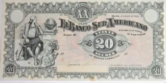 Ecuador 20 Sucres, 1920 obverse