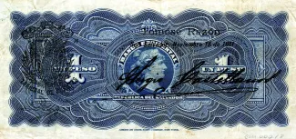 El Salvador 1 Peso, 1910-1917 reverse