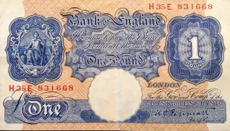 England 1 Pound, 1940-1948 P-367 obverse
