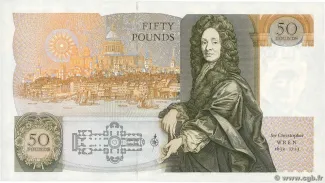 England 50 Pounds - Elizabeth II, 1981-1994 reverse