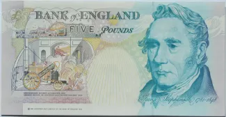 England 5 Pounds - Elizabeth II, 1990-1993 reverse