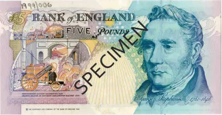 England 5 Pounds - Elizabeth II, 1993-2002 reverse