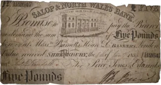 England 5 Pounds, 1839 obverse