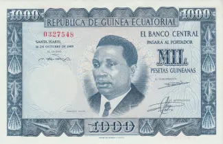 Equatorial Guinea 1.000 Pesetas, 1969 image