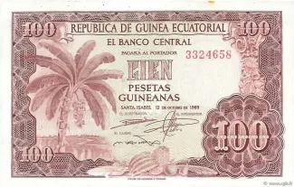 Equatorial Guinea 100 Pesetas, 1969 image