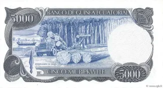 Equatorial Guinea 5.000 Bipkwele, 1979 reverse
