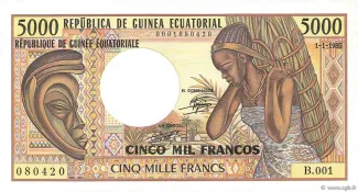 Equatorial Guinea 5.000 Francos, 1986 image
