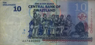 Eswatini 10 Emalangeni, 2010-2014 reverse