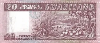 Eswatini 20 Emalangeni, 1981 P-7 reverse