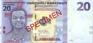 Eswatini 20 Emalangeni, 2024 obverse